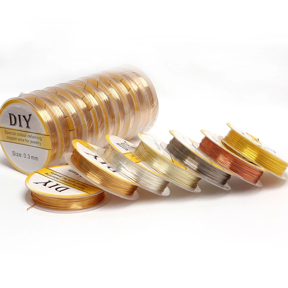 1.5-25m/Roll 0.2-1mm High Quality 6 Colors Copper Wire for Making Necklace Beading Rope Jewelry Cord DIY Artwork Accessories
1.5-25m/Roll 0.2-1mm High Quality 6 Colors Copper Wire for Making Necklace Beading Rope Jewelry Cord DIY Artwork Accessories