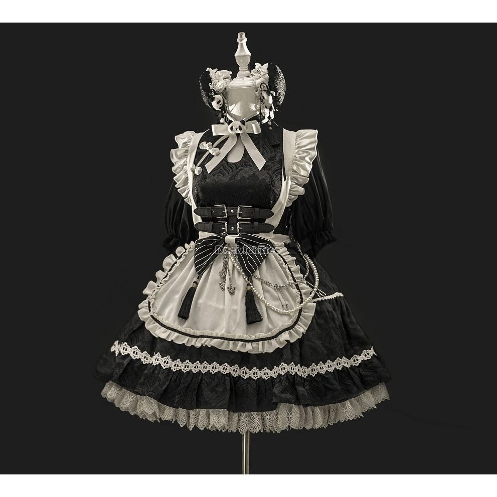 2024 фартук Лолита китайский cheongsam элемент Ретро Лолита костюм горничной cos школьная форма стиль черный и белый Лолита w159
2024 фартук Лолита китайский cheongsam элемент Ретро Лолита костюм горничной cos школьная форма стиль черный и белый Лолита w159