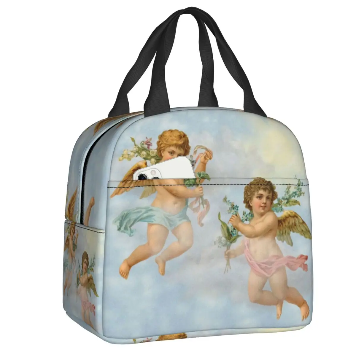 Cupid Angels In Heaven Lunch Box Women Aesthetic Renaissance Art Cooler Thermal Food Insulated Lunch Bag School Children Student
Cupid Angels In Heaven Lunch Box Women Aesthetic Renaissance Art Cooler Thermal Food Insulated Lunch Bag School Children Student
