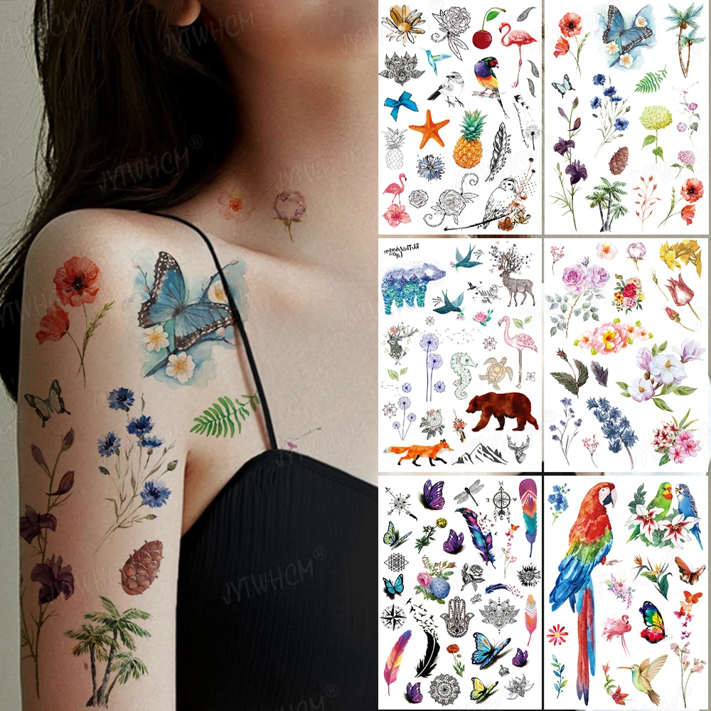Butterfly Henna Temporary Tattoo Sticker Anime Large Sexy Temporary Tattoos Body Art Arm Realistic Flowers Parrot Tattoo Women
Butterfly Henna Temporary Tattoo Sticker Anime Large Sexy Temporary Tattoos Body Art Arm Realistic Flowers Parrot Tattoo Women