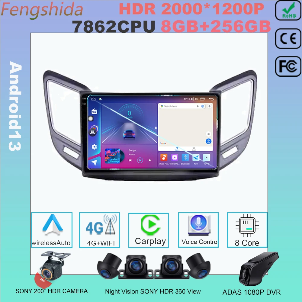 Автомагнитола на Android 13 с GPS-навигацией для Changan CS15 2016-2020, мультимедийный проигрыватель для Carplay, автомобильный видеоплеер, 7862 ЦП, камера 360
Автомагнитола на Android 13 с GPS-навигацией для Changan CS15 2016-2020, мультимедийный проигрыватель для Carplay, автомобильный видеоплеер, 7862 ЦП, камера 360