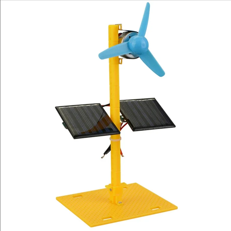 

Double Powered Solar Fan Models Technology DIY Building Toy for Children Creative Science Model for Gift