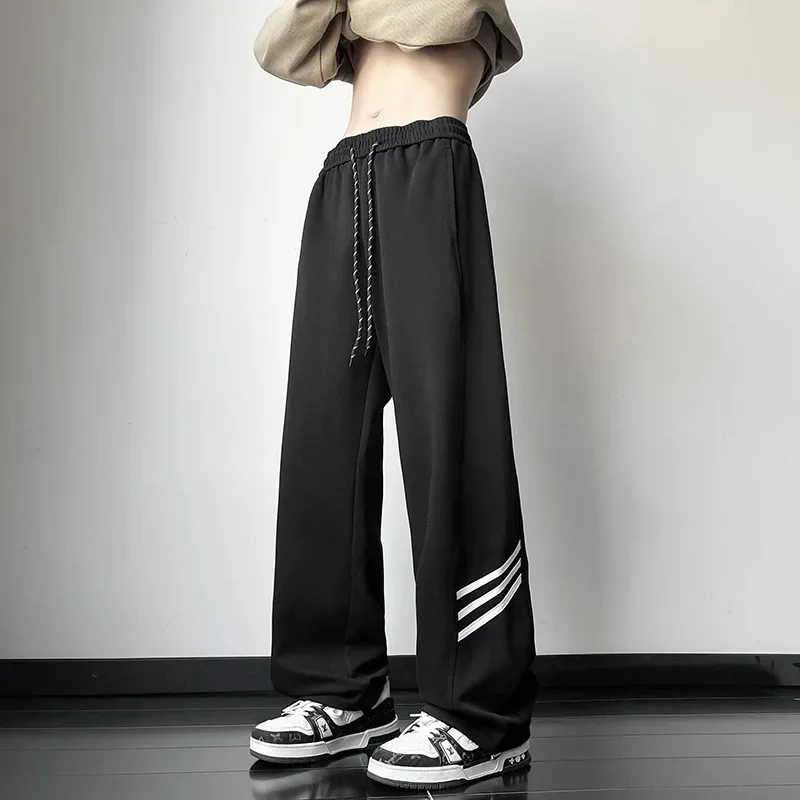Korean Style Thick Sweat Pants Men Trendy Three Bar Striped Straight Tube Loose Student Ankle Guard Pants Spring Autumn Trousers
Korean Style Thick Sweat Pants Men Trendy Three Bar Striped Straight Tube Loose Student Ankle Guard Pants Spring Autumn Trousers