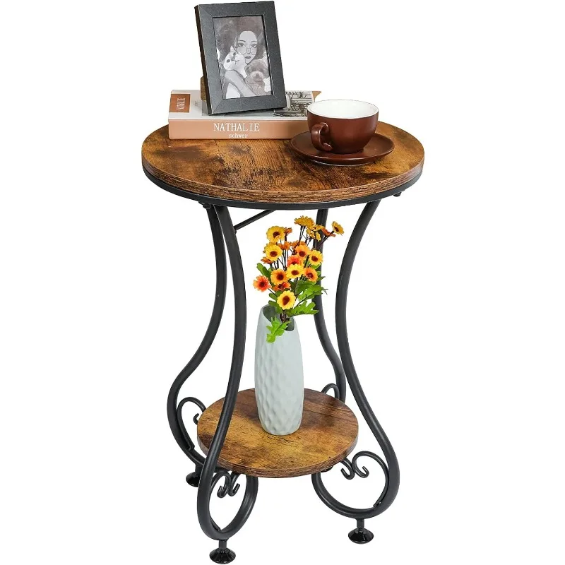 End Table, Round Side Table for Small Spaces, Coffee Tea Table Nightstand Home Decor for Living Room Balcony Bedroom Office
End Table, Round Side Table for Small Spaces, Coffee Tea Table Nightstand Home Decor for Living Room Balcony Bedroom Office
