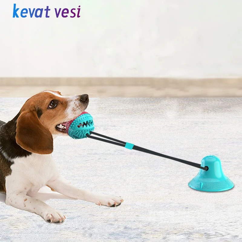 

Large Dog Ball Toys Suction Cup Rope Slow Leaking Feeder Chew Toy Bite Resistant Dog Teeth Cleaning Interactive Toy Pet Supplies