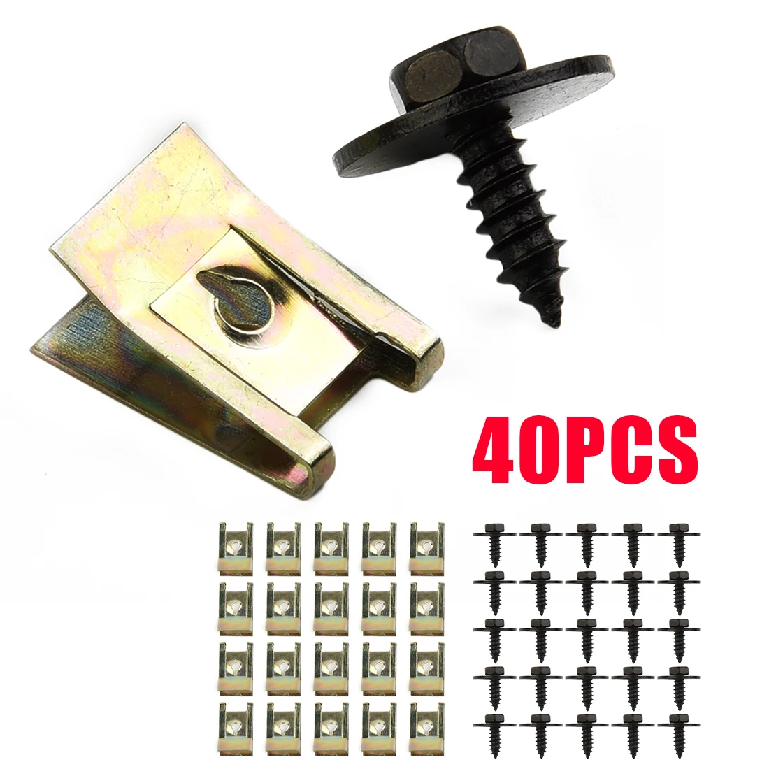 40x U Nut Hex Screw For BMW Speed Fastener Undertray Sheet Metal Clip Fixing Engine Guard Washers Car Body Fender Bumper Screws
40x U Nut Hex Screw For BMW Speed Fastener Undertray Sheet Metal Clip Fixing Engine Guard Washers Car Body Fender Bumper Screws