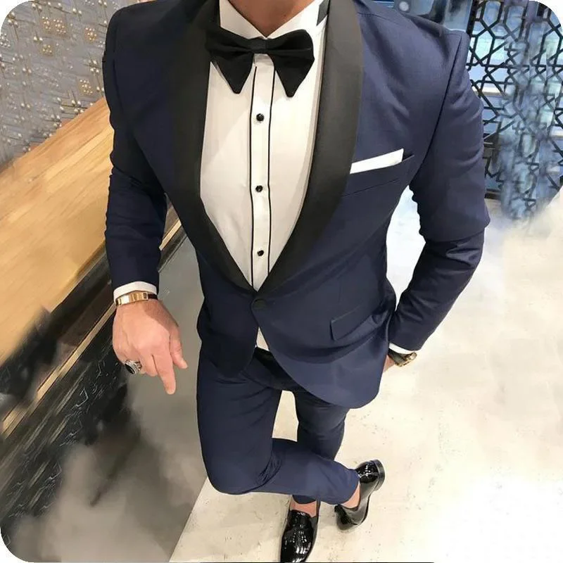 Navy Men Suits Shawl Lapel Flat Tuxedos One button Blazer Groomsmen Prom Suit For Wedding 2 pieces (Blazer+Pants)
Navy Men Suits Shawl Lapel Flat Tuxedos One button Blazer Groomsmen Prom Suit For Wedding 2 pieces (Blazer+Pants)