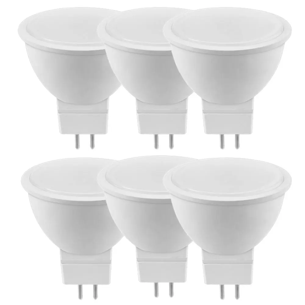 6-Piece LED Spotlight GU5.3 Bulb 5W 230V 220V 240V AC High Lumens 50W Halogen Bulb Equivalent Frosted Cover Aluminum Inside
6-Piece LED Spotlight GU5.3 Bulb 5W 230V 220V 240V AC High Lumens 50W Halogen Bulb Equivalent Frosted Cover Aluminum Inside