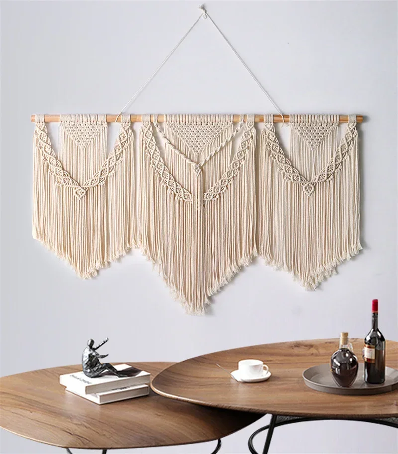 Large Macrame Wedding Tapestry - Hand-Woven Boho Backdrop 7 S5d563e78a69c40a89a854f131694aa8b4