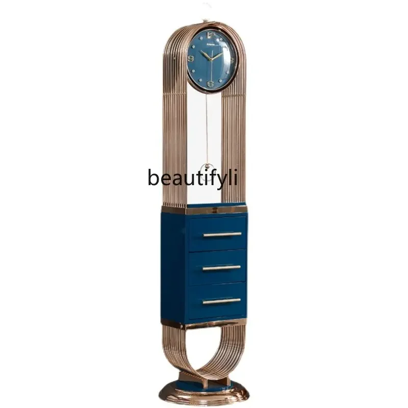 Modern Metal the Grandfather Clock Living Room Home Fashion Personality Big Clock Creative Simple Vertical Pendulum Clock
Modern Metal the Grandfather Clock Living Room Home Fashion Personality Big Clock Creative Simple Vertical Pendulum Clock