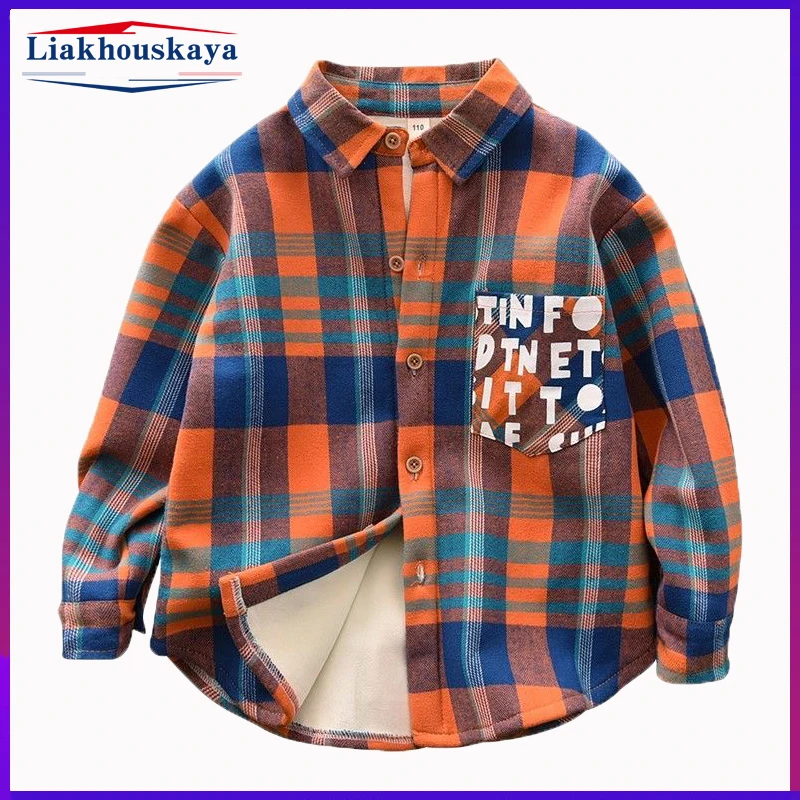 110-160cm Boys Winter Shirts Fashion Girl Boy Plaid Shirt Jacket Cotton Child Thick Wool Loose Outfit Fall Baby Casual Clothes
110-160cm Boys Winter Shirts Fashion Girl Boy Plaid Shirt Jacket Cotton Child Thick Wool Loose Outfit Fall Baby Casual Clothes