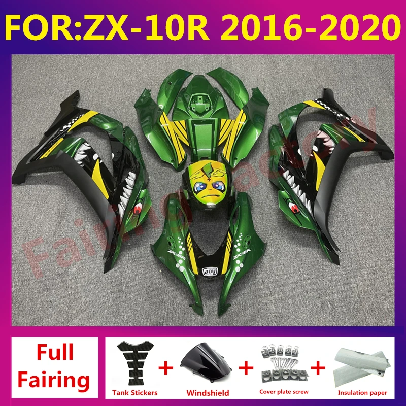 New ABS Motorcycle Fairings Kit fit for ZX-10R ZX10R zx 10r 2016 2017 2018 2019 2020 Bodywork full fairing zxmt set green shark
New ABS Motorcycle Fairings Kit fit for ZX-10R ZX10R zx 10r 2016 2017 2018 2019 2020 Bodywork full fairing zxmt set green shark