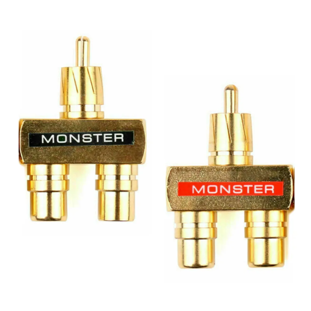 Metal Y Splitter Adapter 1 Male To 2 Female Accessory Audio Copper Gold Plated Plug RCA Replacement Universal New
Metal Y Splitter Adapter 1 Male To 2 Female Accessory Audio Copper Gold Plated Plug RCA Replacement Universal New