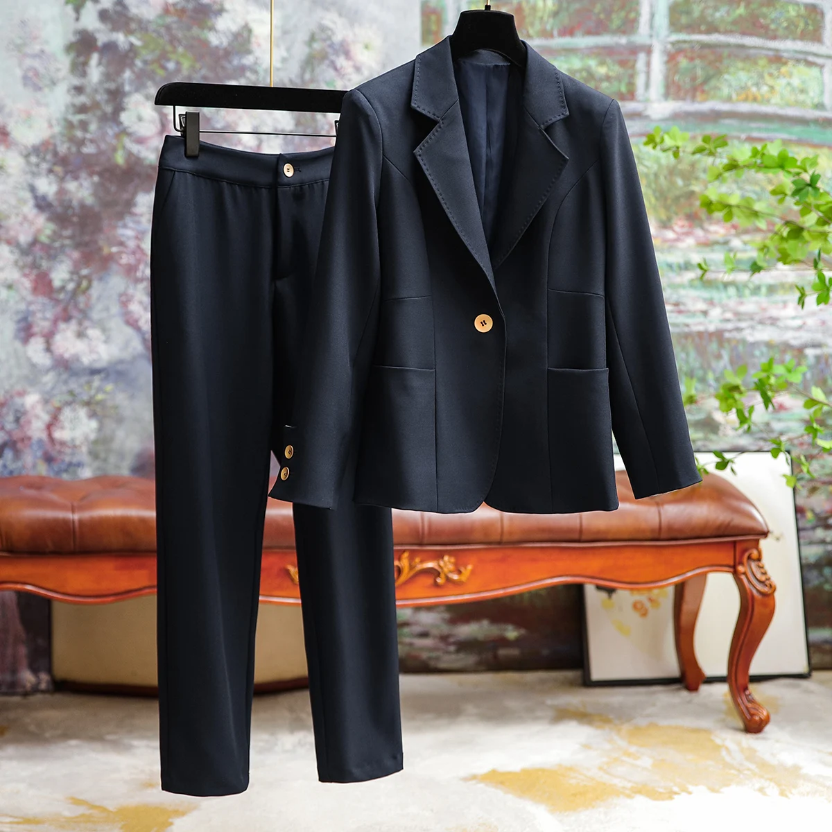 Formal Singing Occasions Temperament Evening Dresses Arch Pin Quite Broad Straight Suit Pipe Pants Suit Female Fall 2023 Elegant
Formal Singing Occasions Temperament Evening Dresses Arch Pin Quite Broad Straight Suit Pipe Pants Suit Female Fall 2023 Elegant