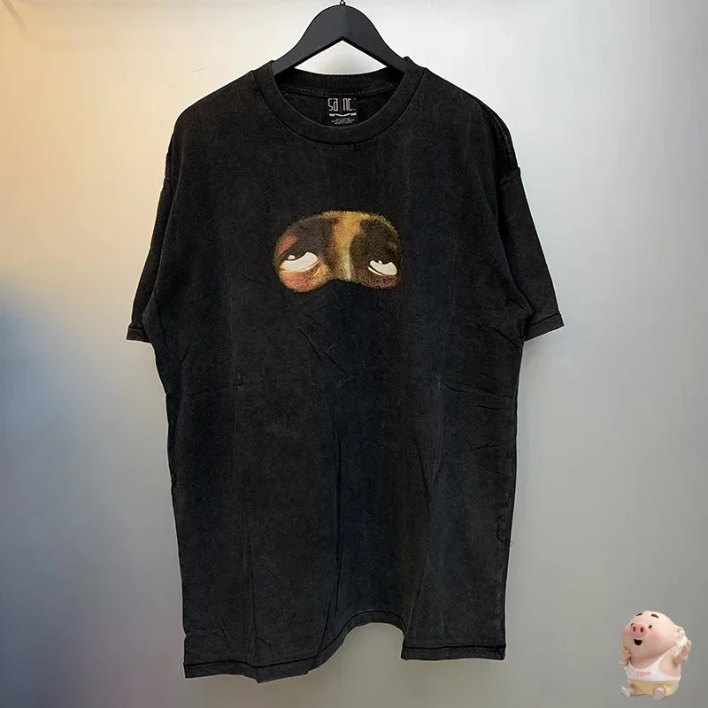 Classic Top Level Version Eye Print Saint Michael T-Shirt Oversized Short Sleeves Tee Tops Vintage Washed Black T Shirt With Tag
Classic Top Level Version Eye Print Saint Michael T-Shirt Oversized Short Sleeves Tee Tops Vintage Washed Black T Shirt With Tag