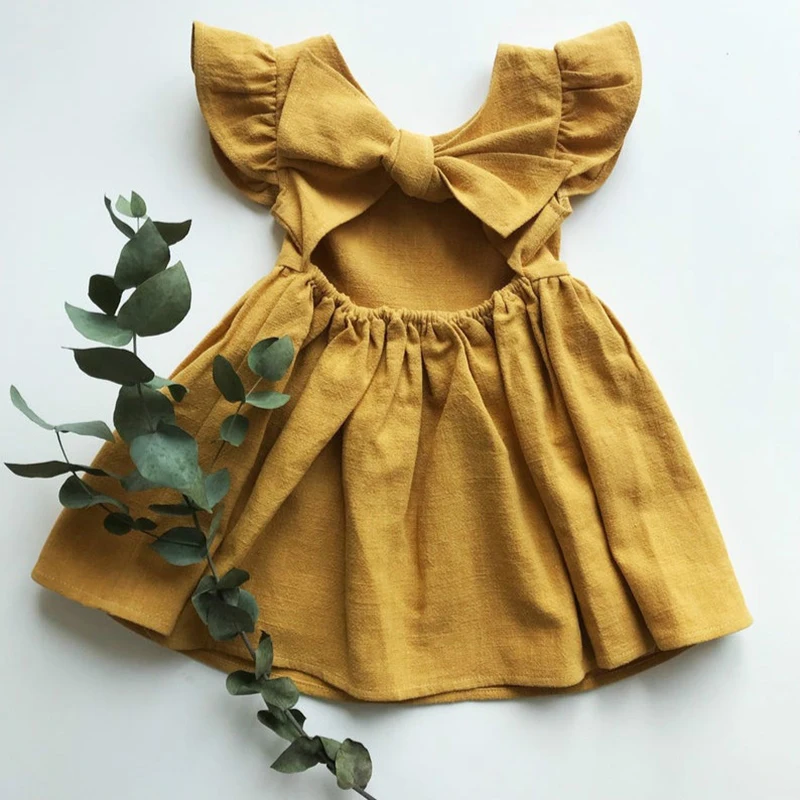 Summer Girl Lovely Dress 0-6Yrs Toddler Ruffle Sleeve Linen Cotton A-Line Party Dresses for Children Solid Casual Clothing
Summer Girl Lovely Dress 0-6Yrs Toddler Ruffle Sleeve Linen Cotton A-Line Party Dresses for Children Solid Casual Clothing