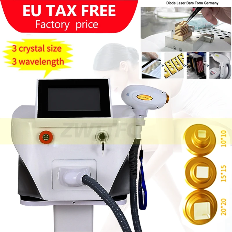 755nm 808nm 1064nm 3 Wavelength 808nm Diod Factory price high quality Germany Bars 808nm diode laser hair removal beauty machine
755nm 808nm 1064nm 3 Wavelength 808nm Diod Factory price high quality Germany Bars 808nm diode laser hair removal beauty machine