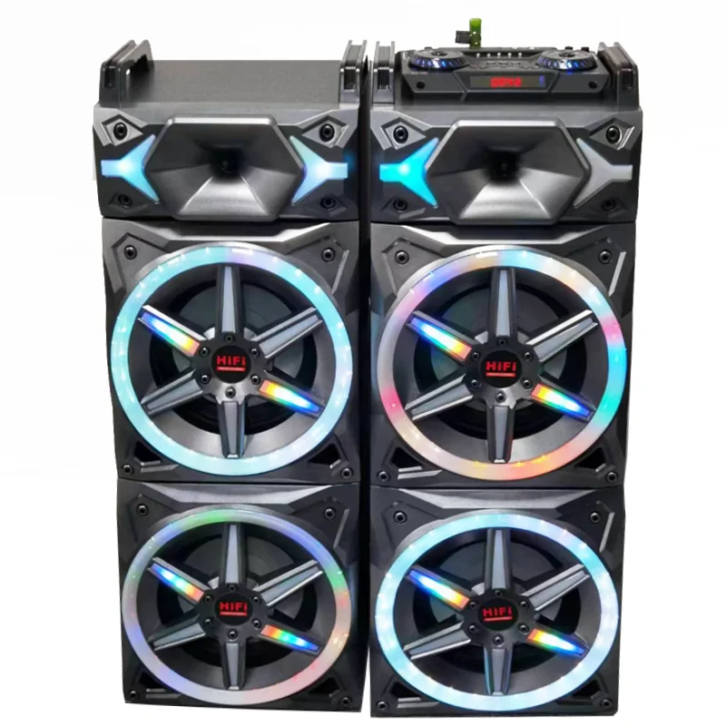 

Factory direct sale Latest DJ pair Speaker Double 10Inch Speaker Big TWS Woofer Speaker With Wireless Microphone if-2813