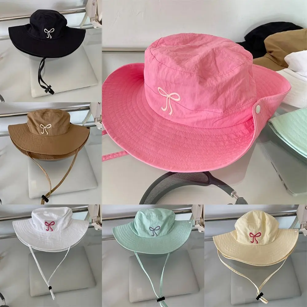 Cute Pink Bow Strap Bucket Hats for Women 2024 Summer Outdoor Camping Sunscreen Quick Drying Breathable Fishing Caps
Cute Pink Bow Strap Bucket Hats for Women 2024 Summer Outdoor Camping Sunscreen Quick Drying Breathable Fishing Caps