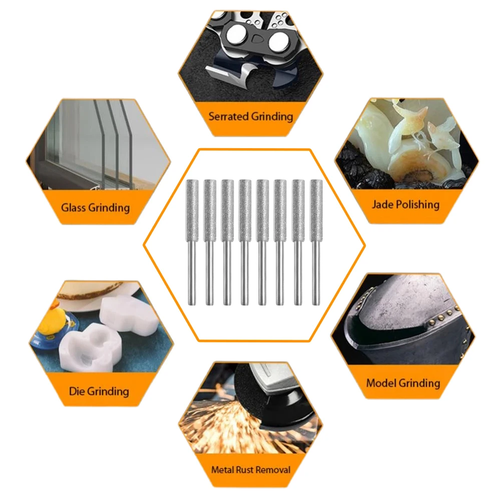 8PCS 4mm Diamond Chainsaw Sharpener Burr Grinder Chain Saw Drill Bits Saw Carving Grinding Sharpening Abrasive Tools 3mm Shank
8PCS 4mm Diamond Chainsaw Sharpener Burr Grinder Chain Saw Drill Bits Saw Carving Grinding Sharpening Abrasive Tools 3mm Shank