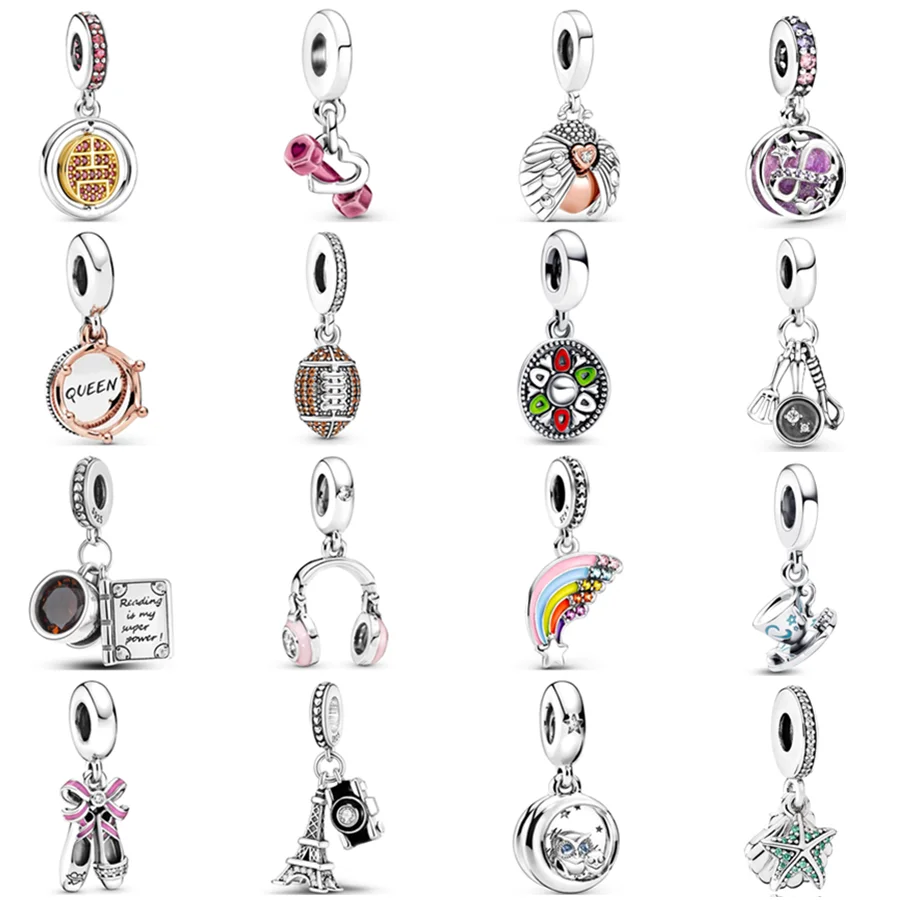 Spinning Lucky Dumbbell & Heart Dangle Charm Bead Silver 925 Gift For Women Fit Original Pandora Bracelet Necklace Jewelry
Spinning Lucky Dumbbell & Heart Dangle Charm Bead Silver 925 Gift For Women Fit Original Pandora Bracelet Necklace Jewelry