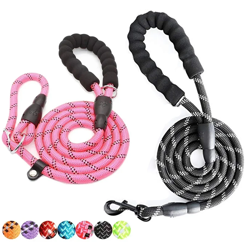 

150cm Pet Dogs Leash Reflective Lead Leashes with Soft Sponge Handle Puppy Walking Training Chihuahua Bulldog Pet Accessories