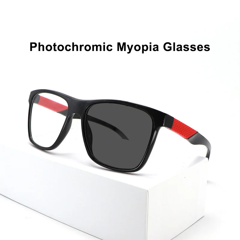 Retro Photochromic Myopia Glasses For Adult High Quality TR90 Flexible Eyeglasses Frame Discolor Nearsighted Minus Degree Lens
Retro Photochromic Myopia Glasses For Adult High Quality TR90 Flexible Eyeglasses Frame Discolor Nearsighted Minus Degree Lens
