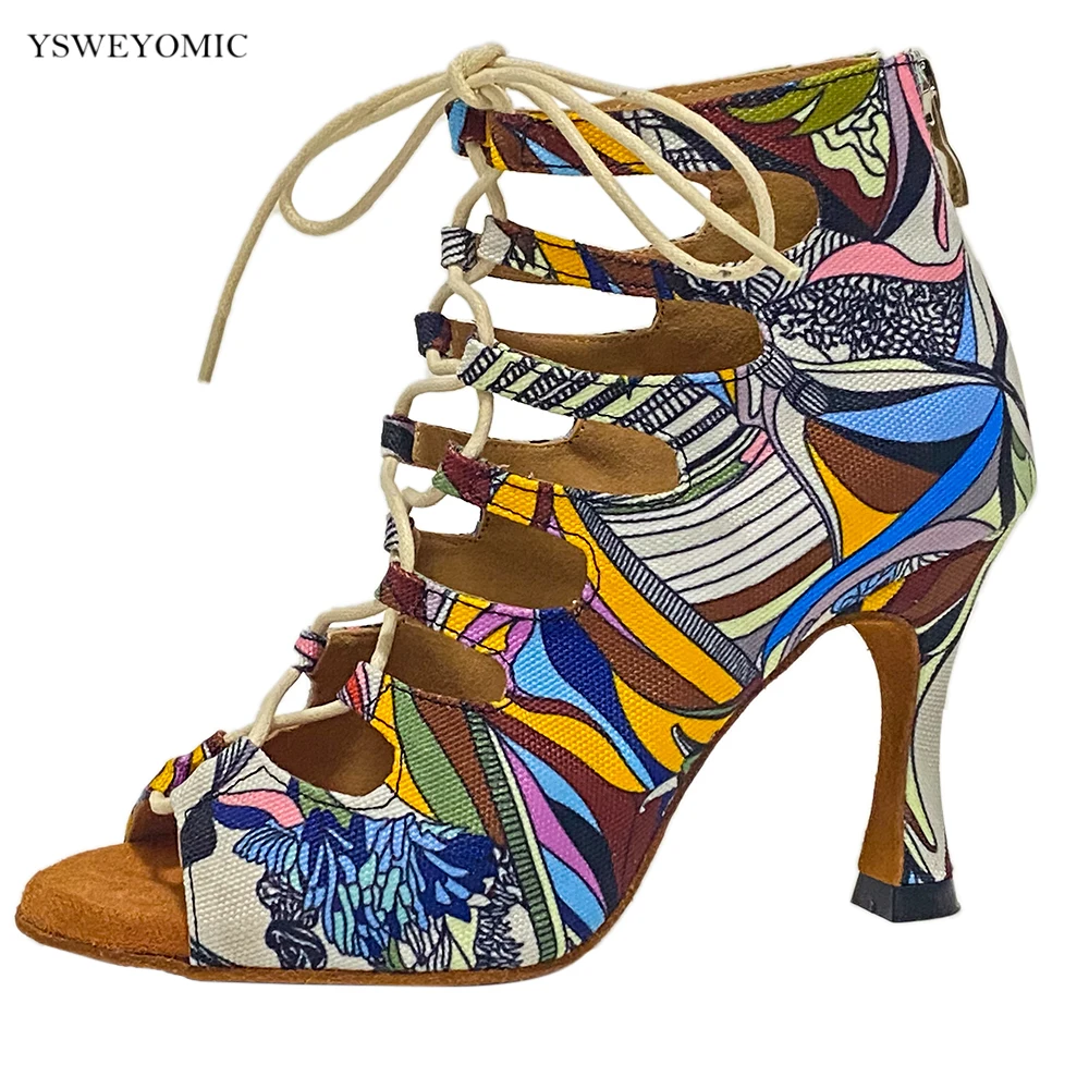 YSWEYOMIC Colorful Denim Dance Boots Soft Bottom Thick Insole Dance Shoes Women's Latin Salsa Dance Sandals
YSWEYOMIC Colorful Denim Dance Boots Soft Bottom Thick Insole Dance Shoes Women's Latin Salsa Dance Sandals