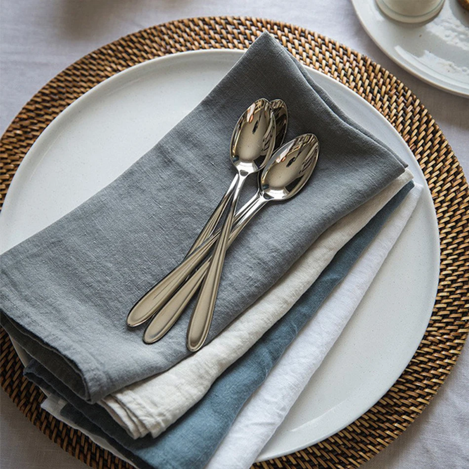 4Pc High Quality 100% Pure Linen Napkins Restaurant Wedding Dinner Cloth Classical Custom Home Napkin serviette de table mariage
4Pc High Quality 100% Pure Linen Napkins Restaurant Wedding Dinner Cloth Classical Custom Home Napkin serviette de table mariage