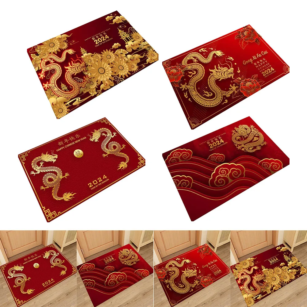 Chinese New Year Doormat Year Of The Dragon Floor Mats Red Entrance Carpet Festive Atmosphere Themed Corridor Non-slip Area Rug
Chinese New Year Doormat Year Of The Dragon Floor Mats Red Entrance Carpet Festive Atmosphere Themed Corridor Non-slip Area Rug