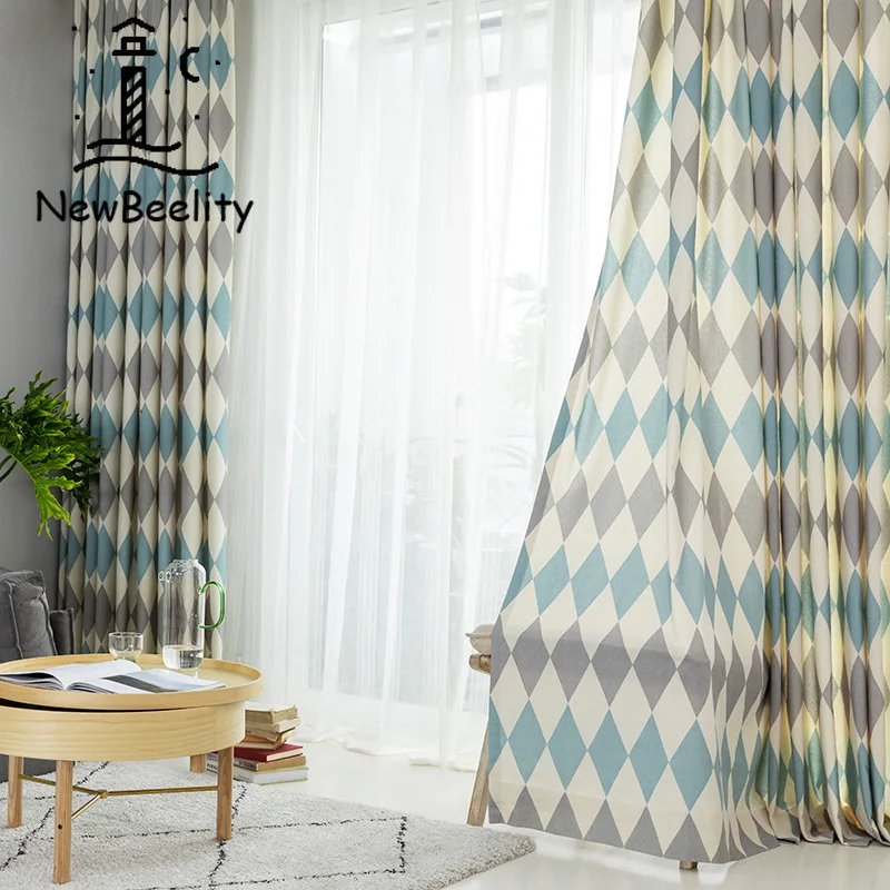 Modern Curtains for Living Dining Room Bedroom Simple Calico Curtains French Window Diamond Lattice Curtains Custom Made
Modern Curtains for Living Dining Room Bedroom Simple Calico Curtains French Window Diamond Lattice Curtains Custom Made