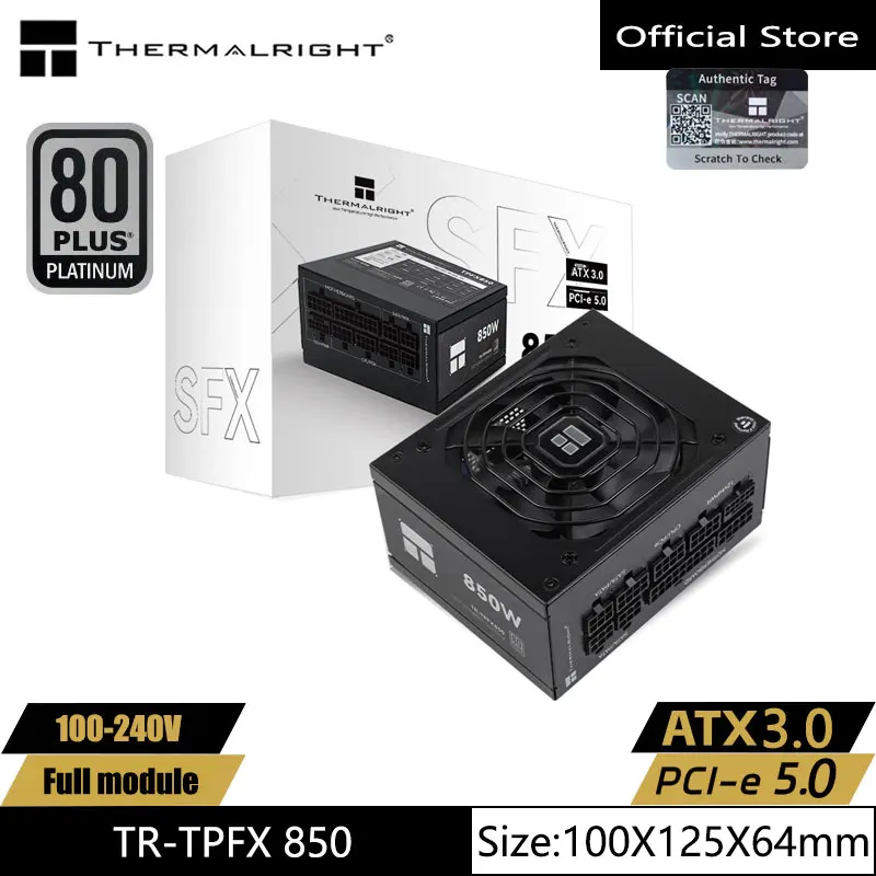 

Thermalright TR-TPFX850 computer case power supply,SFX platinum medal full module,support ATX3.0 /pcie5.0 (850W)