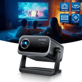 Mini Projector with 145 Adjustable Stand