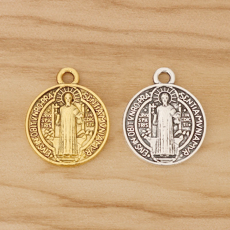 20 Pieces Tibetan Silver/Gold Color Saint Benedict Medal Crucifix Cross Charms Pendants for Jewellery Making Accessories 18mm
20 Pieces Tibetan Silver/Gold Color Saint Benedict Medal Crucifix Cross Charms Pendants for Jewellery Making Accessories 18mm