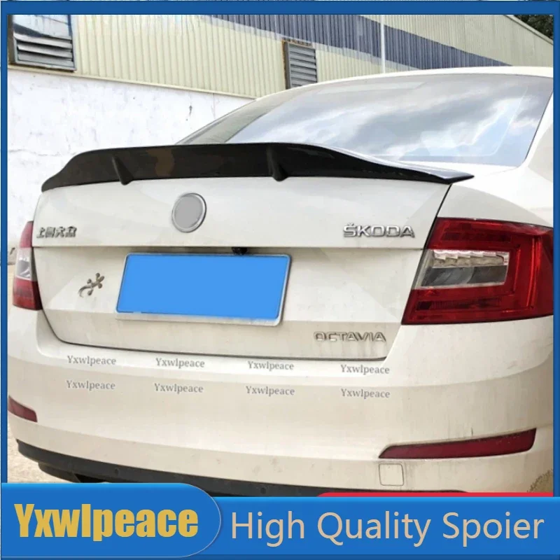 

R style Real Carbon Fiber/FRP Rear Trunk Lip Spoiler Wing Car Accessories Body Kit Accessories For Skoda Octavia 2015 2016 2017