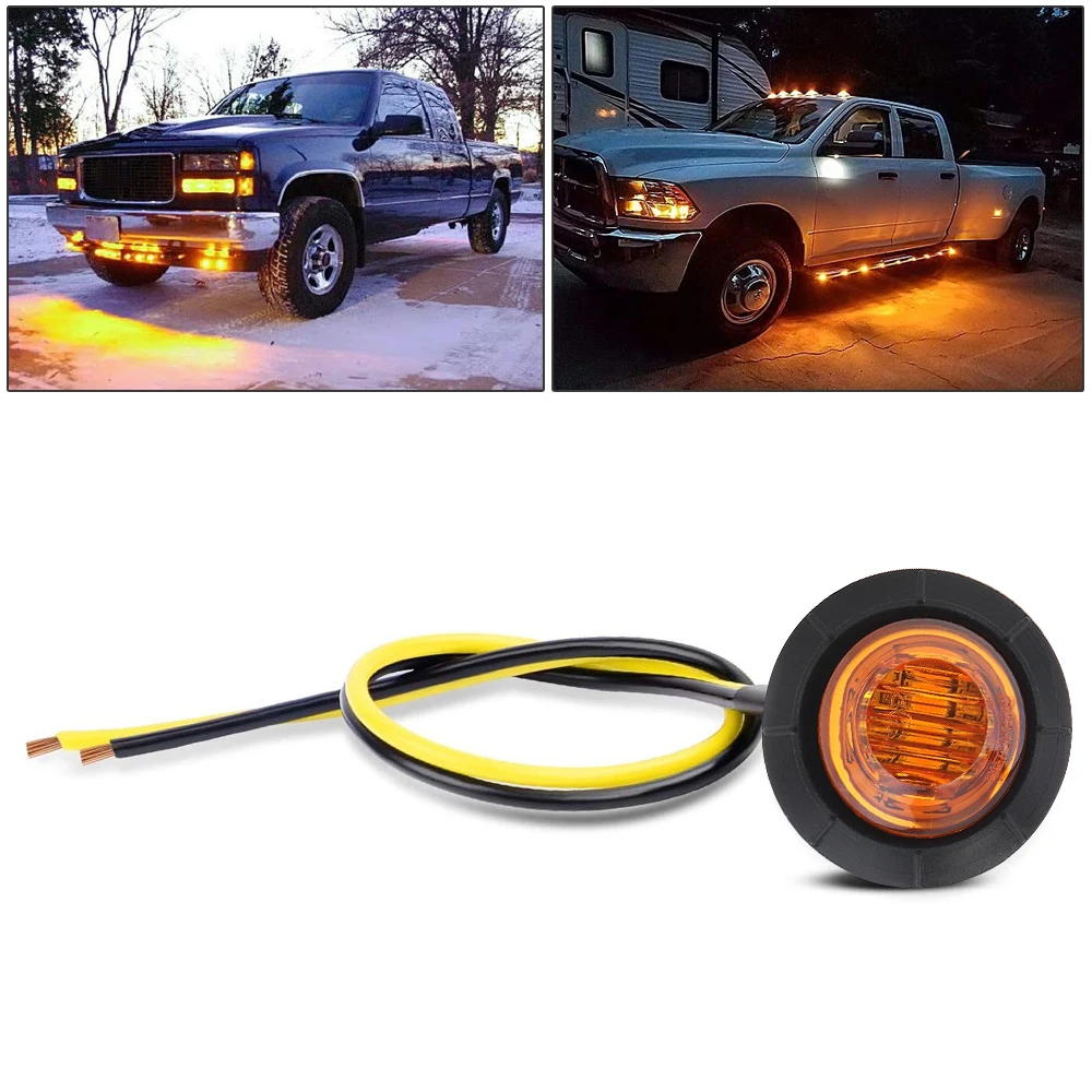 12V Amber 3/4 Inch Round Clearance LED Front Rear Side Indicator Bullet Marker Light Fit for Truck RV Car Trailer Caravan Boat
12V Amber 3/4 Inch Round Clearance LED Front Rear Side Indicator Bullet Marker Light Fit for Truck RV Car Trailer Caravan Boat