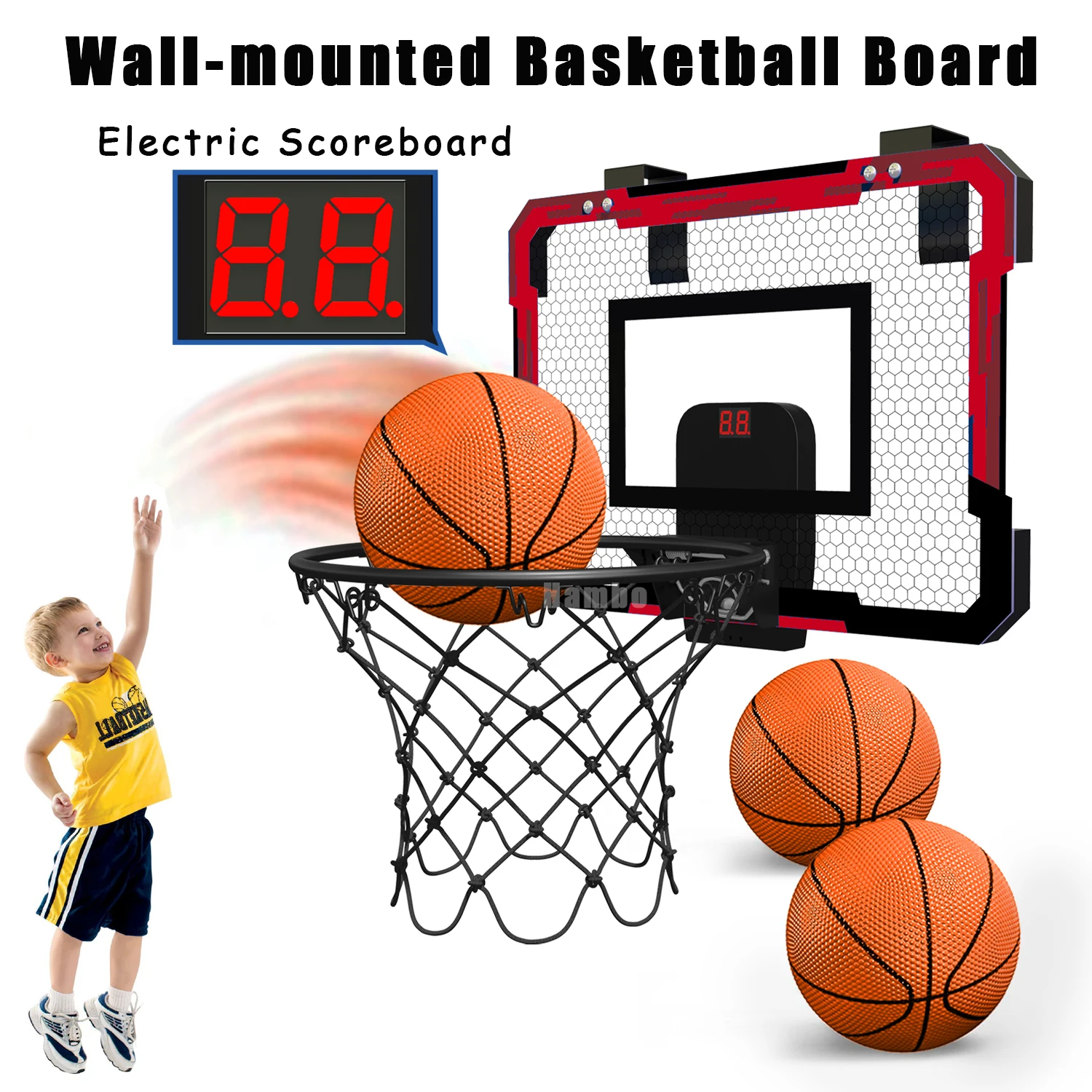 Kids Wall-Mounted Foldable Basketball Hoop Stand Sports Toys Basketball Balls Toys for Boys Girls 3+ Throw Outdoor Indoor Games
Kids Wall-Mounted Foldable Basketball Hoop Stand Sports Toys Basketball Balls Toys for Boys Girls 3+ Throw Outdoor Indoor Games