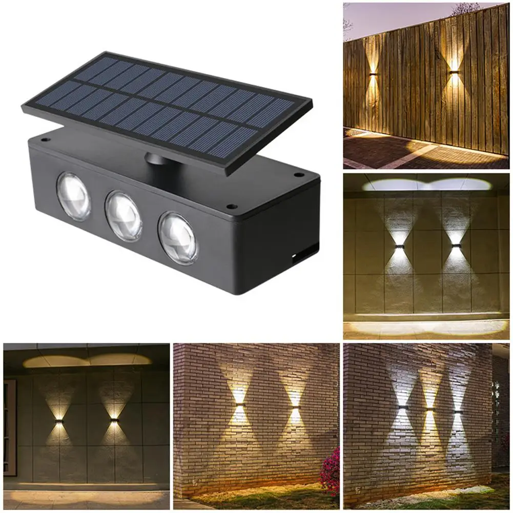 

Led Solar Wall Lights Waterproof High Brightness Up Down Outdoor Solar Lamp For Garden Courtyard Lawns Parks Dropshipping