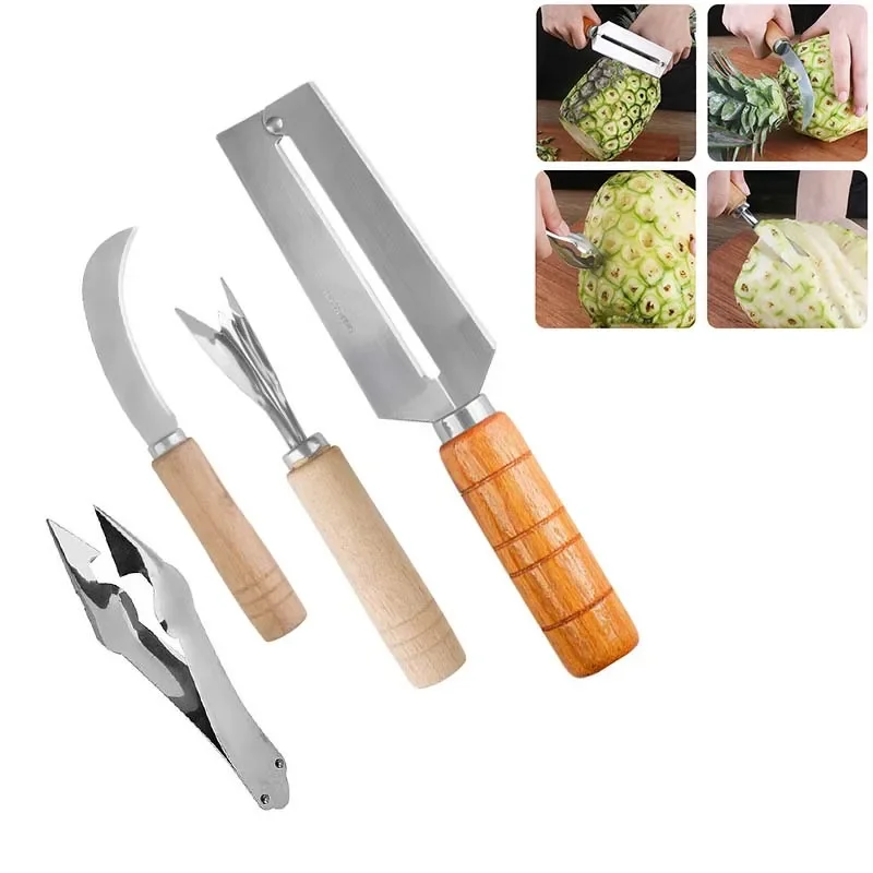 Stainless Steel Pineapple Peeler Strawberry Huller Fruit Carving Knif Non-slip Kitchen Accessories Pineapple Corer Slicer Cutter
Stainless Steel Pineapple Peeler Strawberry Huller Fruit Carving Knif Non-slip Kitchen Accessories Pineapple Corer Slicer Cutter