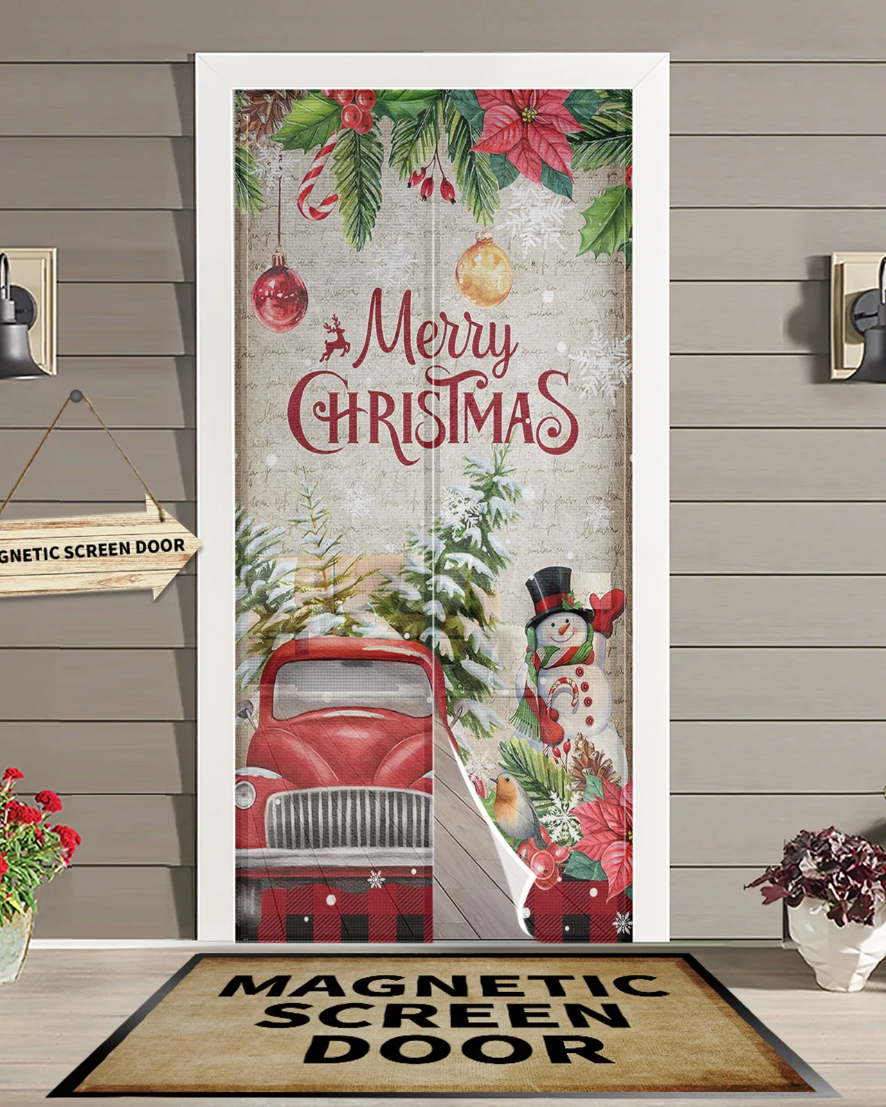 Christmas Snowflake Snowman Poinsettia Truck Magnetic Mosquito Net Summer Anti Bug Fly Door Curtains Kitchen Screen Door Mesh
Christmas Snowflake Snowman Poinsettia Truck Magnetic Mosquito Net Summer Anti Bug Fly Door Curtains Kitchen Screen Door Mesh