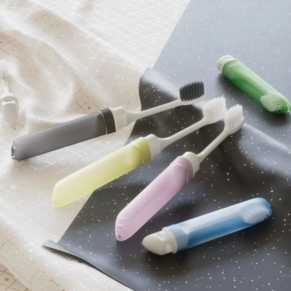

Safety Sanitation Soft Bristle Travel Essentials Folding Toothbrush Fiber Toothbrush Super Fine Toothbrush Travel Toothbrush