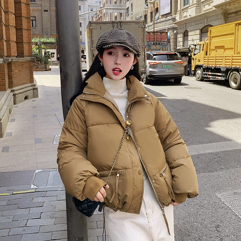 

Short down cotton jacket for women in winter, small stature in ins, thickened bread jacket design, feeling of fashion for small