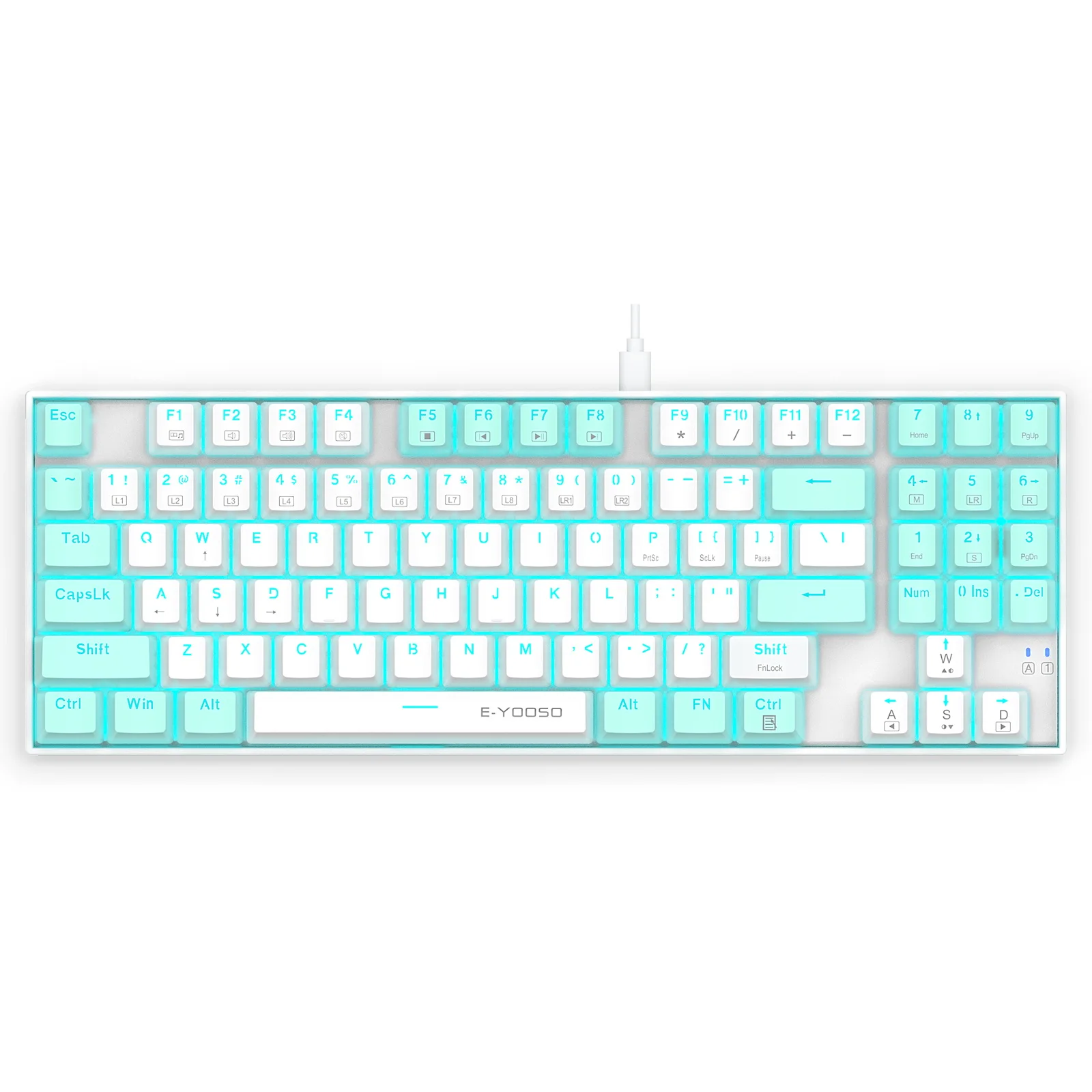 E-YOOSO Z13 USB Mechanical Gaming Keyboard Blue Red Switch 89 Keys Wired detachable cable Gamer for Computer pc
E-YOOSO Z13 USB Mechanical Gaming Keyboard Blue Red Switch 89 Keys Wired detachable cable Gamer for Computer pc