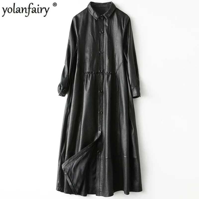 Black Genuine Leather Jacket Women Long Sheepskin Korean Real Coat Cuero Genuino HQ19-YXG1915A
Black Genuine Leather Jacket Women Long Sheepskin Korean Real Coat Cuero Genuino HQ19-YXG1915A