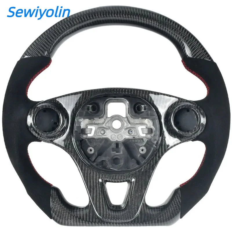 Cuatomized Real Carbon Fiber Sports Steering Wheel Alcantara Leather compatible for Mercedes-Benz Smart Fortwo forfour 2016-2020
Cuatomized Real Carbon Fiber Sports Steering Wheel Alcantara Leather compatible for Mercedes-Benz Smart Fortwo forfour 2016-2020