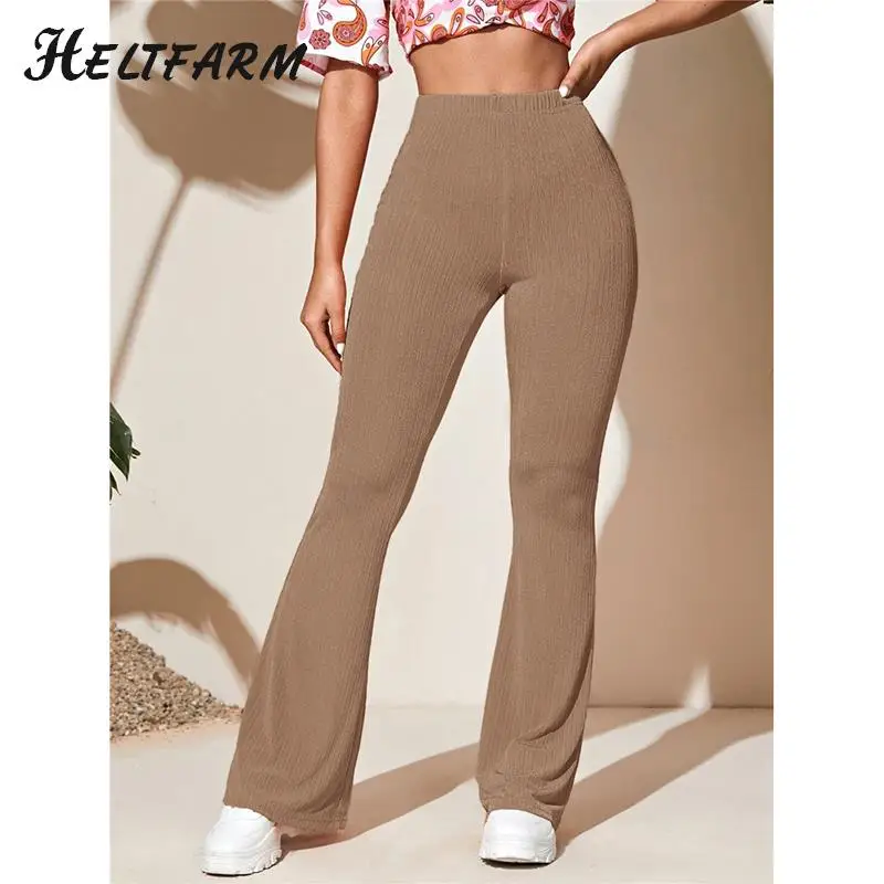 New Women's Flared Leggings High Waist Knitted Yoga Pants Casual Belly Control Wide Leg Pants
New Women's Flared Leggings High Waist Knitted Yoga Pants Casual Belly Control Wide Leg Pants