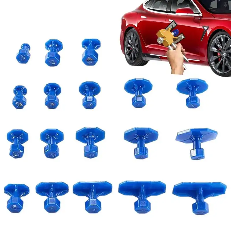 

18pcs Car Dent Repair Tool Puller Tabs Gasket Concave-Convex Hails Pit Repair Gasket Auto Maintenance Tools Dent Removal Kit