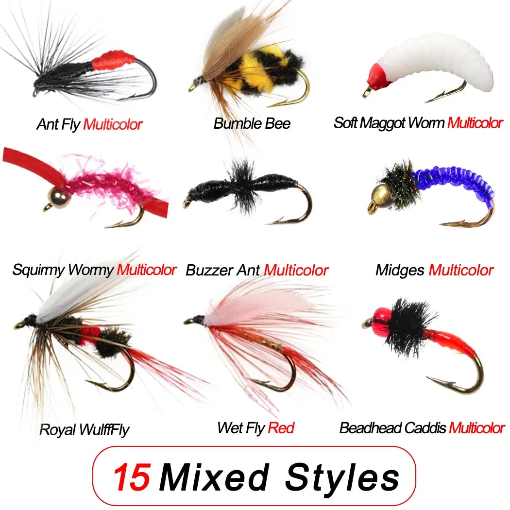 15/18Pcs Insects Flies Fly Fishing Lures Bait Wet/Dry Flies Trout Artificial Insects Lure
15/18Pcs Insects Flies Fly Fishing Lures Bait Wet/Dry Flies Trout Artificial Insects Lure
