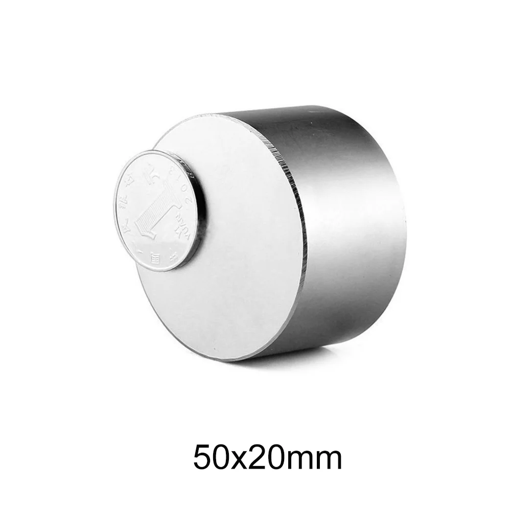

1PCS 50x20 mm Big Thick Disc Strong Powerful magnets 50mm X 20mm Round Neodymium Magnet 50x20mm N35 Rare Earth Magnet 50*20 mm