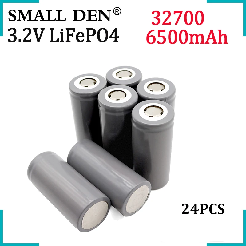 

24PCS NEW 32700 3.2V 6500mAh LiFePO4 Rechargeable battery 35A continuous discharge 55A High power DIY solar Electric bicycle etc